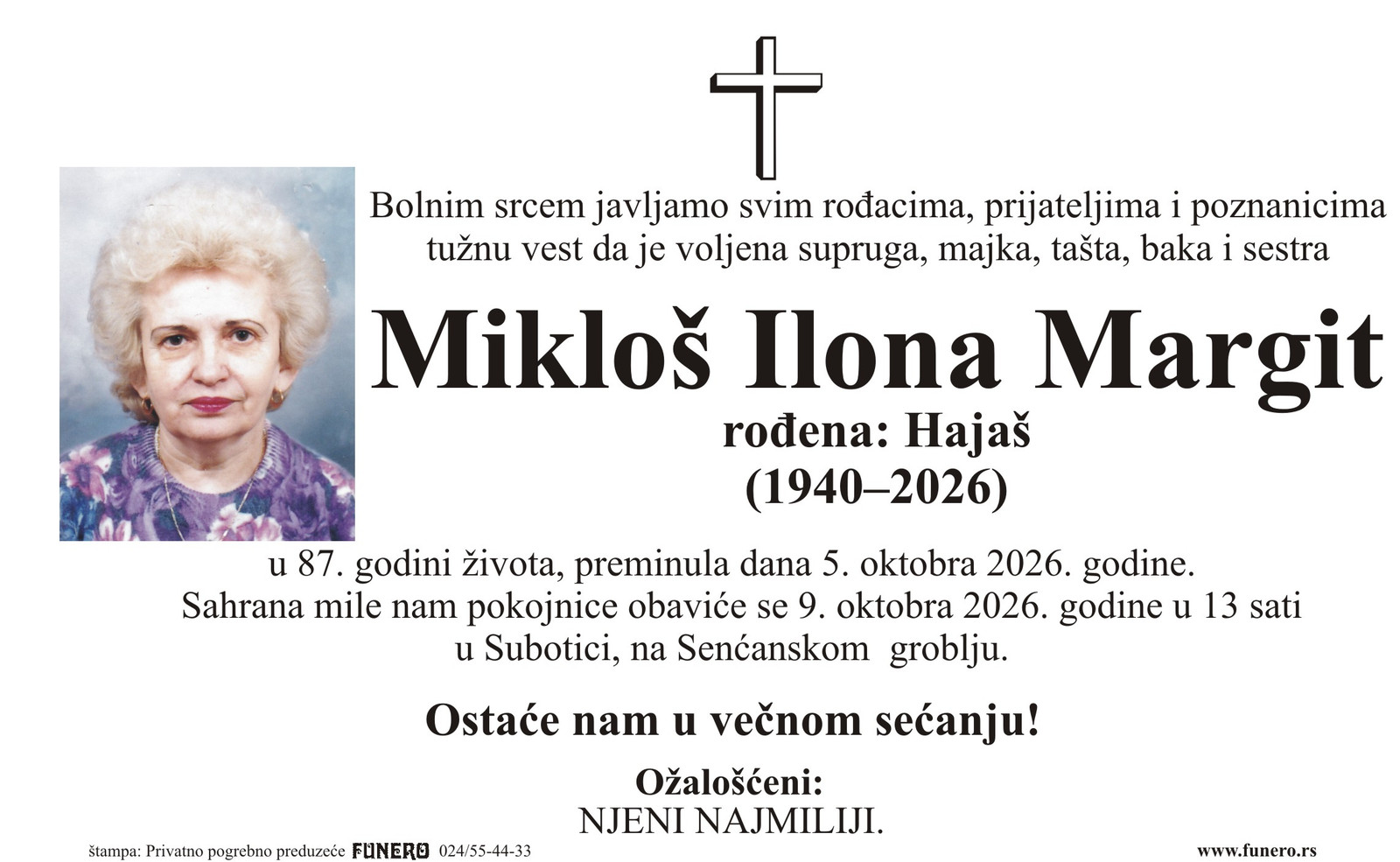 Mikloš Ilona Margit