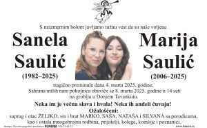 Sutra poslednji ispraćaj Sanele i Marije Saulić: Tuga obavila Donji Tavankut