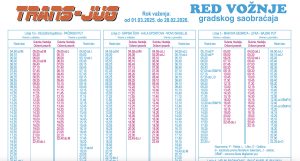 Trans Jug objavio novi red vožnje gradskog, prigradskog i međumesnog saobraćaja