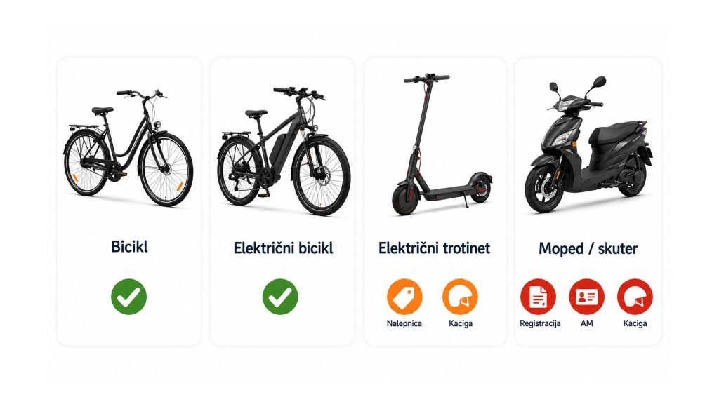 Bicikl, električni bicikl, moped ili trotinet? Razjašnjavamo šta zapravo vozite i koja pravila važe