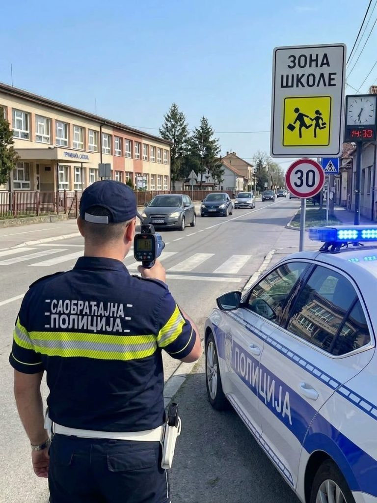 Da li vas policija može kazniti u nedelju ako vozite preko 30 km/h u zoni škole?